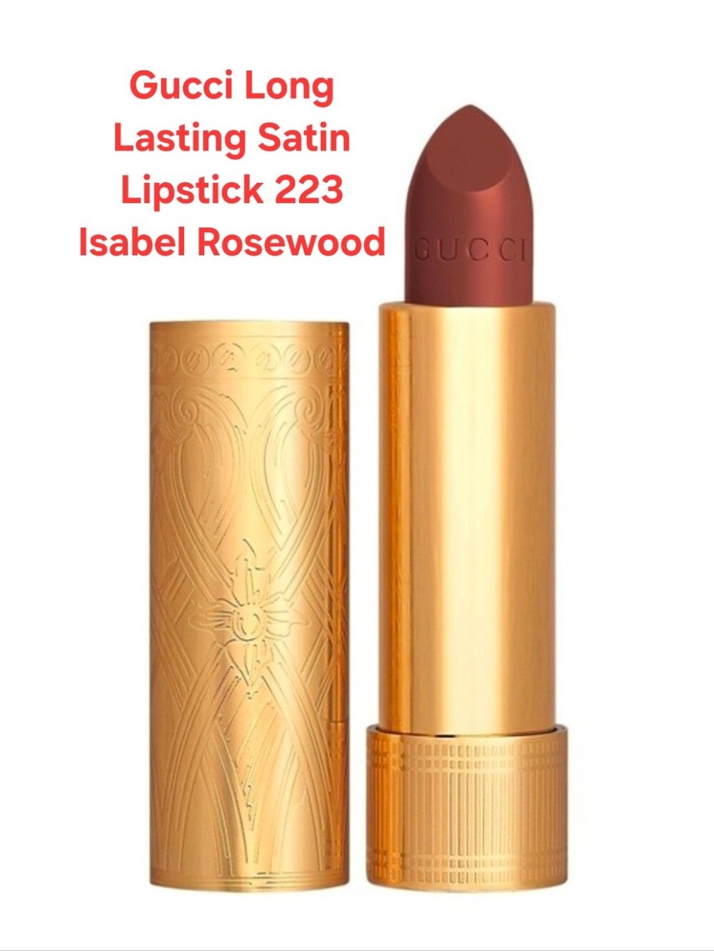 Gucci Rouge à Lèvres Long Lasting Satin Lipstick 223 Isabel Rosewood. BNIB